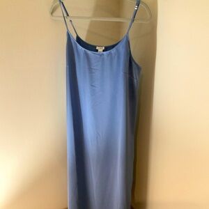 JCrew Blue L Slip Dress Classic Timeless Minimalist Normcore Scandi Girl Coastal